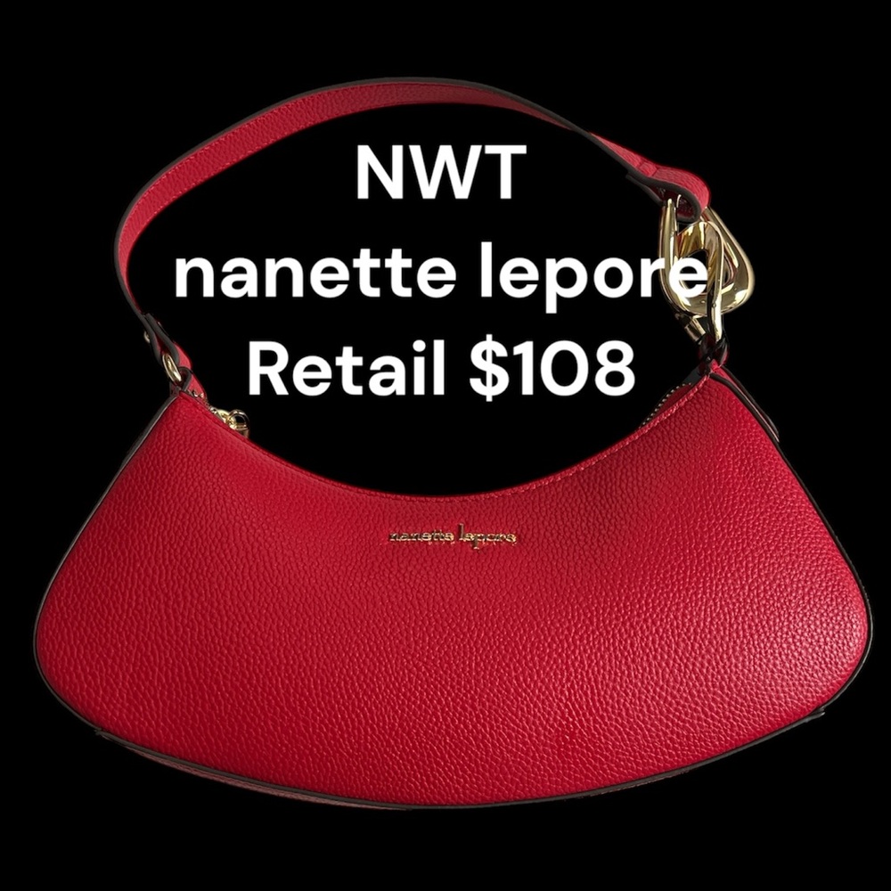Nanette Lepore Red Leather Shoulder Bag